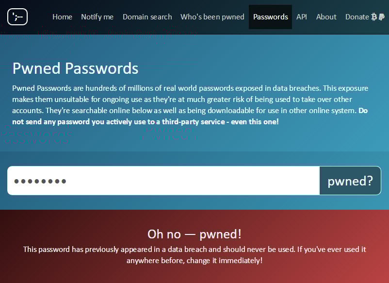 Password is Pwned